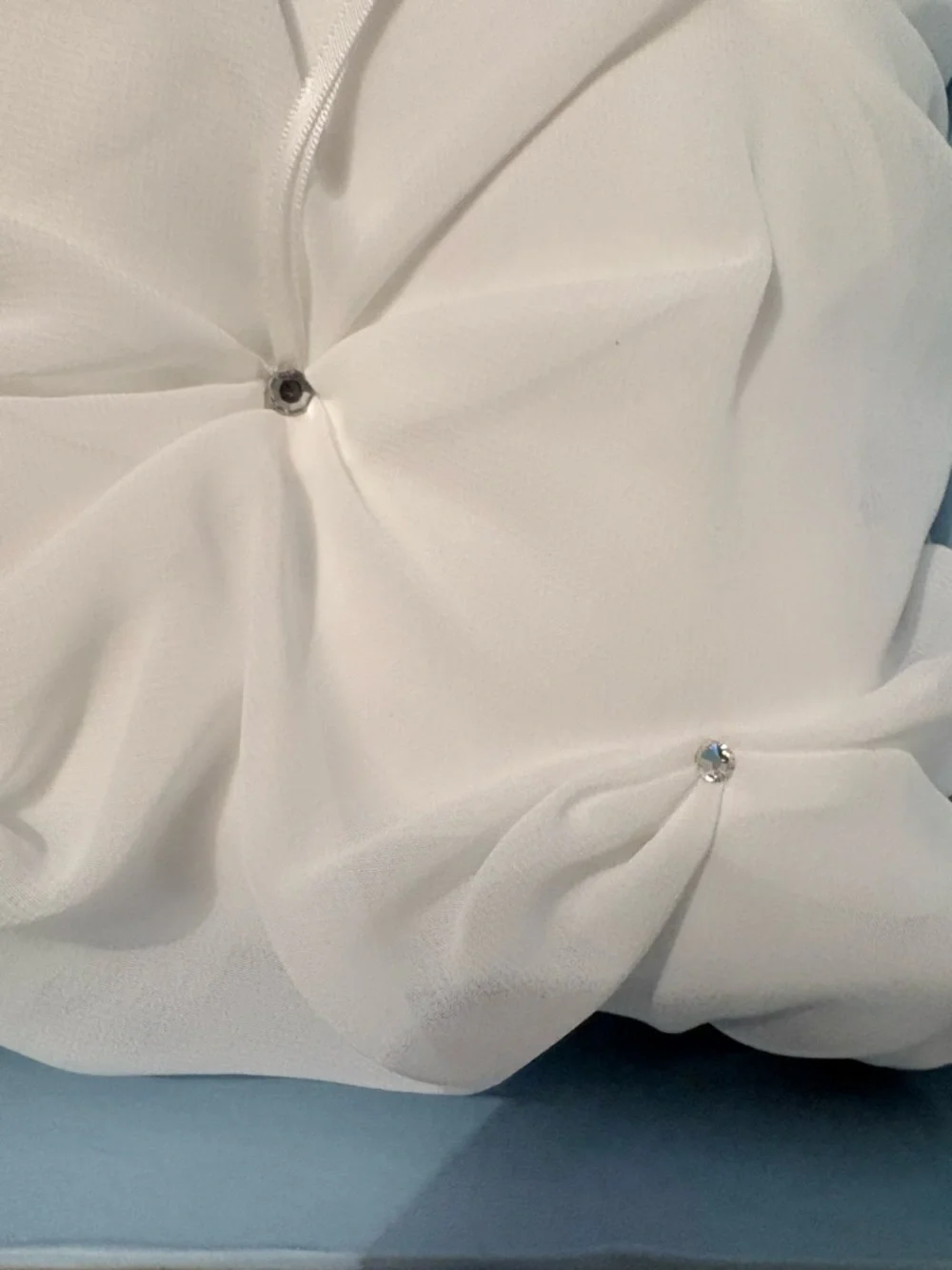 Swarovski White Crystal Accent Ring Bearer Pillow by Cathy’s Concepts